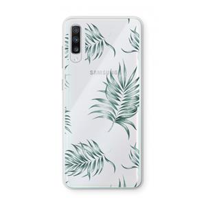 CaseCompany Simple leaves: Samsung Galaxy A70 Transparant Hoesje