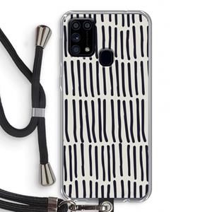 CaseCompany Moroccan stripes: Samsung Galaxy M31 Transparant Hoesje met koord
