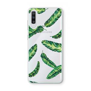 CaseCompany Lange bladeren: Samsung Galaxy A70 Transparant Hoesje