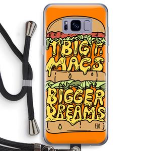 CaseCompany Big Macs Bigger Dreams: Samsung Galaxy S8 Transparant Hoesje met koord