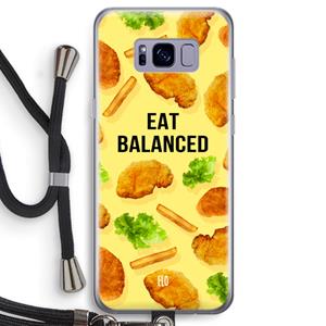 CaseCompany Eat Balanced: Samsung Galaxy S8 Transparant Hoesje met koord