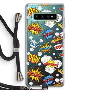 CaseCompany Pow Smack: Samsung Galaxy S10 Plus Transparant Hoesje met koord