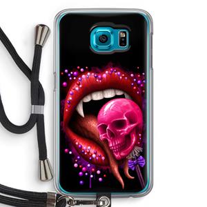 CaseCompany Dodelijk zoet: Samsung Galaxy S6 Transparant Hoesje met koord