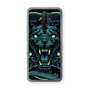 CaseCompany Cougar and Vipers: Xiaomi Redmi 9 Transparant Hoesje