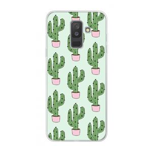 CaseCompany Cactus Lover: Samsung Galaxy A6 Plus (2018) Transparant Hoesje