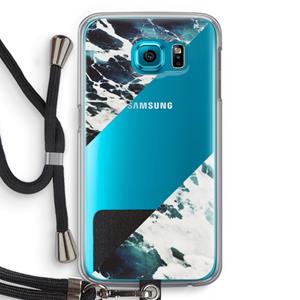 CaseCompany Golven: Samsung Galaxy S6 Transparant Hoesje met koord