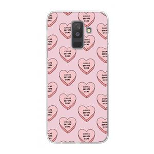 CaseCompany Chicks before dicks: Samsung Galaxy A6 Plus (2018) Transparant Hoesje