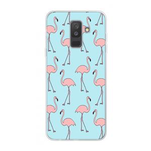 CaseCompany Anything Flamingoes: Samsung Galaxy A6 Plus (2018) Transparant Hoesje