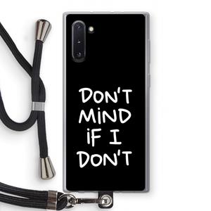 CaseCompany Don't Mind: Samsung Galaxy Note 10 Transparant Hoesje met koord