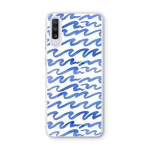 CaseCompany Blauwe golven: Samsung Galaxy A70 Transparant Hoesje
