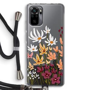 CaseCompany Painted wildflowers: Xiaomi Redmi Note 10 Pro Transparant Hoesje met koord