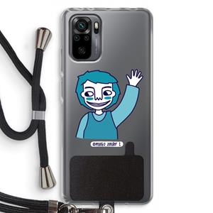 CaseCompany Zwaai: Xiaomi Redmi Note 10 Pro Transparant Hoesje met koord