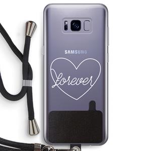 CaseCompany Forever heart pastel: Samsung Galaxy S8 Transparant Hoesje met koord