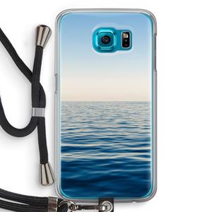 CaseCompany Water horizon: Samsung Galaxy S6 Transparant Hoesje met koord