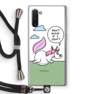 CaseCompany Unicorn: Samsung Galaxy Note 10 Transparant Hoesje met koord