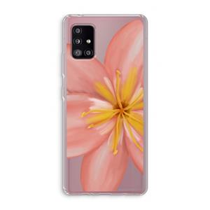 CaseCompany Pink Ellila Flower: Samsung Galaxy A51 5G Transparant Hoesje