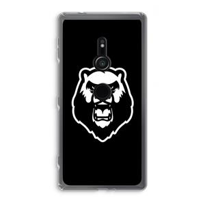 CaseCompany Angry Bear (black): Sony Xperia XZ2 Transparant Hoesje