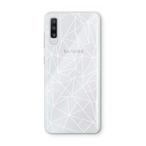 CaseCompany Geometrische lijnen wit: Samsung Galaxy A70 Transparant Hoesje