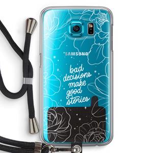 CaseCompany Good stories: Samsung Galaxy S6 Transparant Hoesje met koord