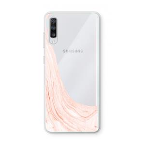 CaseCompany Peach bath: Samsung Galaxy A70 Transparant Hoesje
