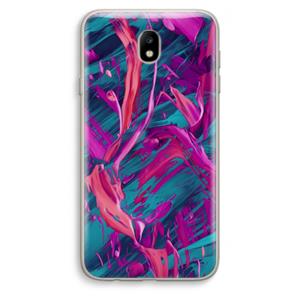 CaseCompany Pink Clouds: Samsung Galaxy J7 (2017) Transparant Hoesje