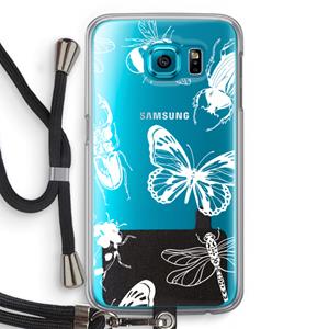 CaseCompany Tiny Bugs: Samsung Galaxy S6 Transparant Hoesje met koord