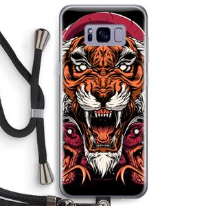 CaseCompany Tiger and Rattlesnakes: Samsung Galaxy S8 Transparant Hoesje met koord