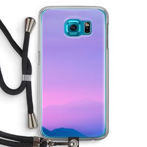 CaseCompany Sunset pastel: Samsung Galaxy S6 Transparant Hoesje met koord