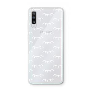 CaseCompany Wimpers: Samsung Galaxy A70 Transparant Hoesje