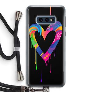 CaseCompany Melts My Heart: Samsung Galaxy S10e Transparant Hoesje met koord