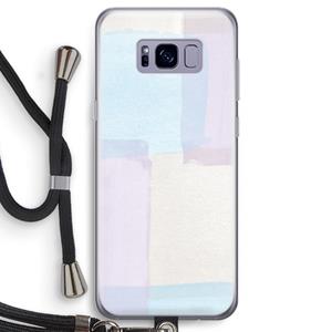 CaseCompany Square pastel: Samsung Galaxy S8 Transparant Hoesje met koord