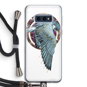 CaseCompany Golden Falcon: Samsung Galaxy S10e Transparant Hoesje met koord
