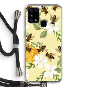 CaseCompany No flowers without bees: Samsung Galaxy M31 Transparant Hoesje met koord