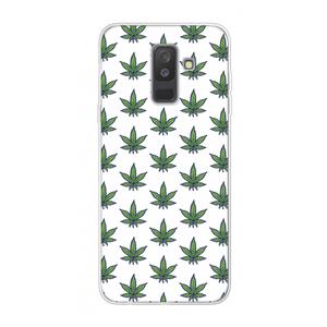 CaseCompany Weed: Samsung Galaxy A6 Plus (2018) Transparant Hoesje