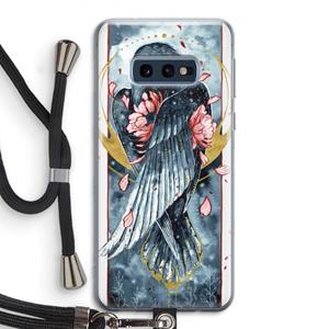 CaseCompany Golden Raven: Samsung Galaxy S10e Transparant Hoesje met koord