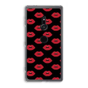 CaseCompany Lips: Sony Xperia XZ2 Transparant Hoesje