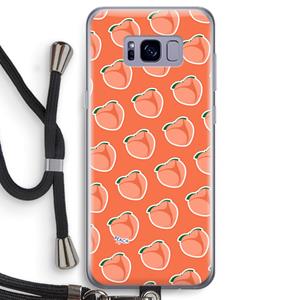 CaseCompany Just peachy: Samsung Galaxy S8 Transparant Hoesje met koord