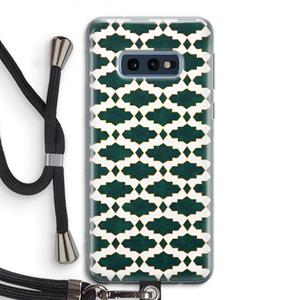 CaseCompany Moroccan tiles: Samsung Galaxy S10e Transparant Hoesje met koord