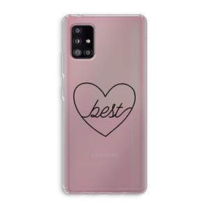 CaseCompany Best heart black: Samsung Galaxy A51 5G Transparant Hoesje