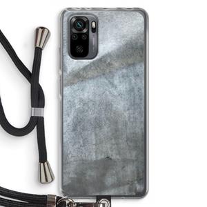 CaseCompany Grey Stone: Xiaomi Redmi Note 10 Pro Transparant Hoesje met koord