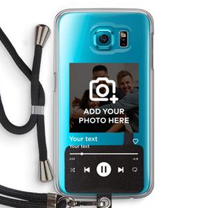 CaseCompany Music Player: Samsung Galaxy S6 Transparant Hoesje met koord