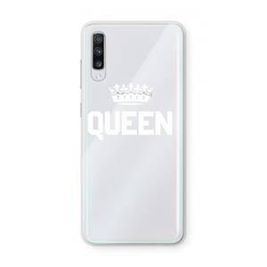 CaseCompany Queen zwart: Samsung Galaxy A70 Transparant Hoesje