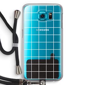 CaseCompany Rooster 2: Samsung Galaxy S6 Transparant Hoesje met koord