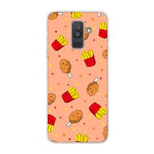 CaseCompany Chicken 'n Fries: Samsung Galaxy A6 Plus (2018) Transparant Hoesje