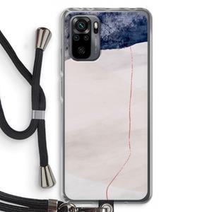 CaseCompany Stone White: Xiaomi Redmi Note 10 Pro Transparant Hoesje met koord