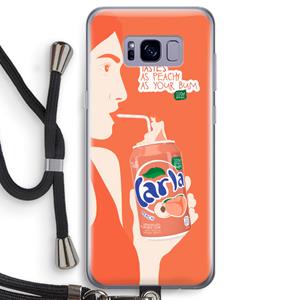 CaseCompany Peach please!: Samsung Galaxy S8 Transparant Hoesje met koord