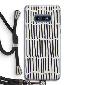 CaseCompany Moroccan stripes: Samsung Galaxy S10e Transparant Hoesje met koord