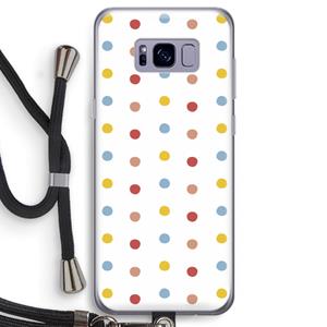 CaseCompany Bollen: Samsung Galaxy S8 Transparant Hoesje met koord
