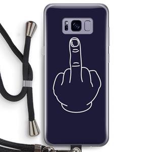 CaseCompany F**k U: Samsung Galaxy S8 Transparant Hoesje met koord