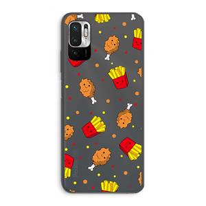 CaseCompany Chicken 'n Fries: Xiaomi Redmi Note 10 5G Transparant Hoesje